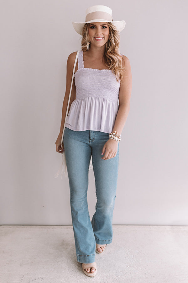 Never Grow Up Smocked Top In Lavender Image - 1