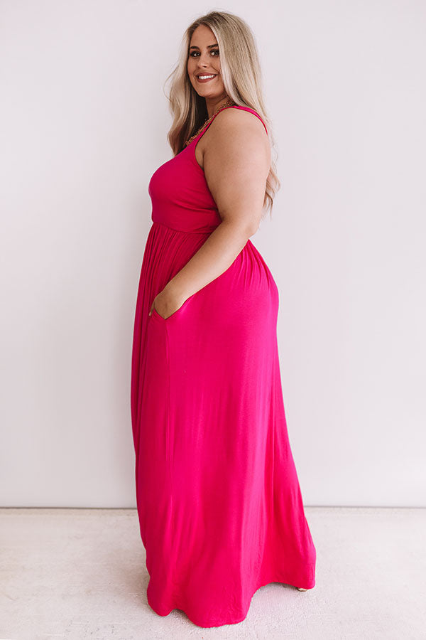 Summer Love Maxi In Hot Pink Curves Image - 2