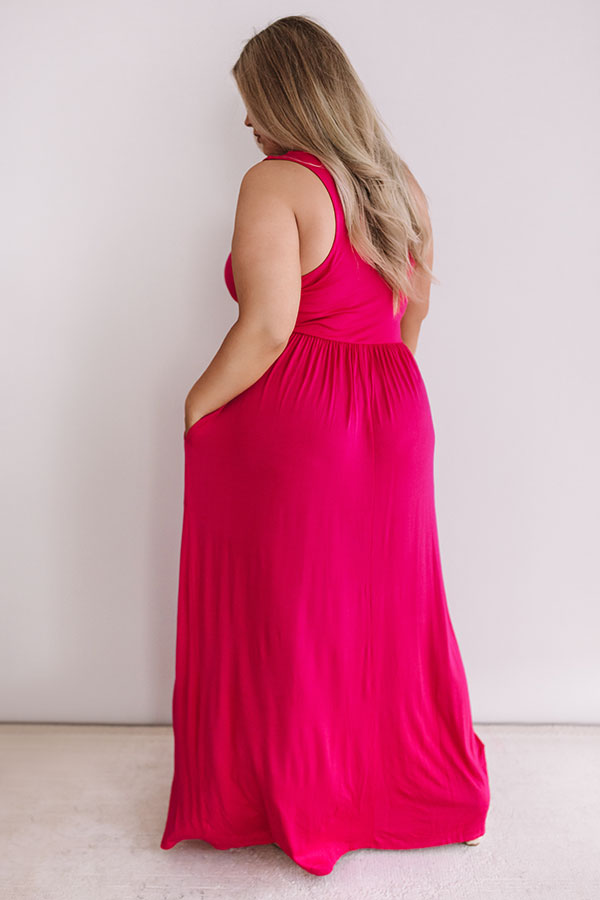 Summer Love Maxi In Hot Pink Curves Image - 3