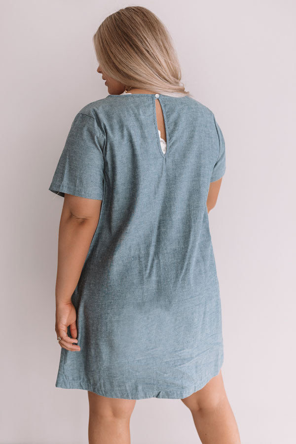 Pier Party Chambray Shift Dress  Curves Image - 3