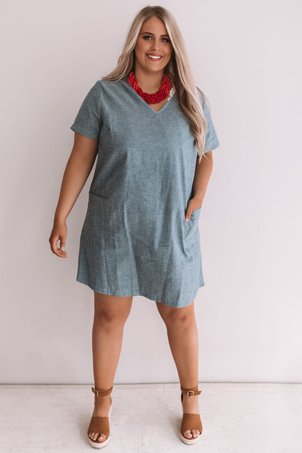 Pier Party Chambray Shift Dress  Curves Image - 1