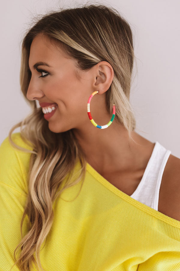 Festival Vibes Hoop Earrings Image - 2