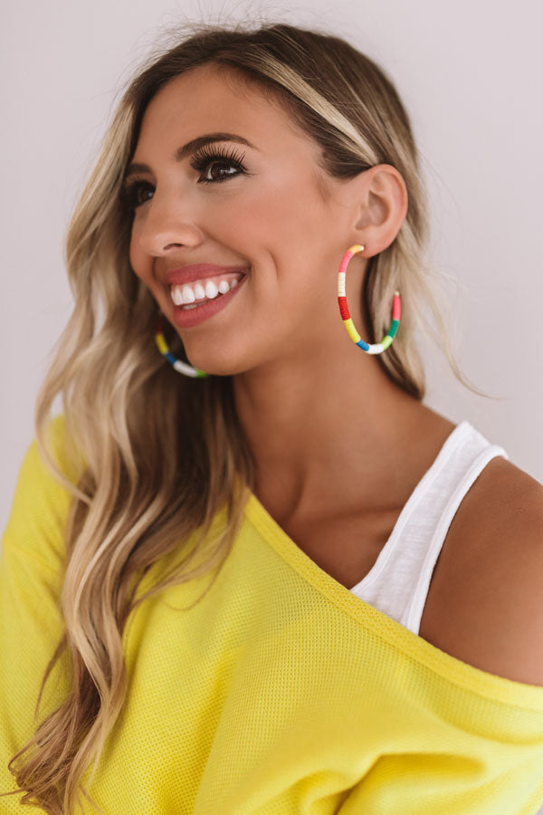 Festival Vibes Hoop Earrings Image - 1