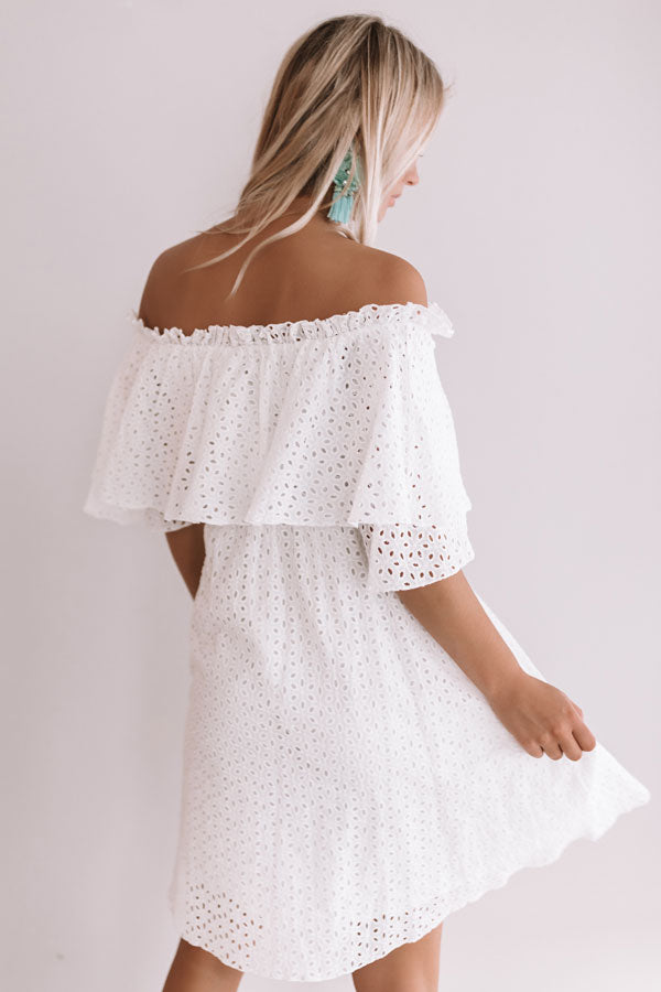Travel To Tulum Eyelet Dress In White Image - 4