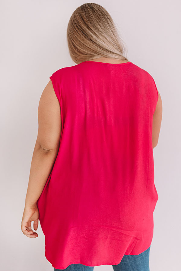 Time For A Getaway Shift Tunic In Raspberry  Curves Image - 5