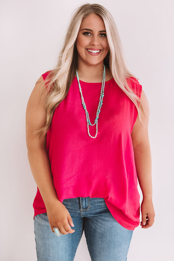 Time For A Getaway Shift Tunic In Raspberry  Curves Image - 2