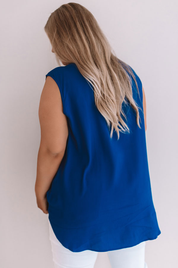 Time For A Getaway Shift Tunic In Royal Blue  Curves Image - 3