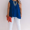 Time For A Getaway Shift Tunic In Royal Blue  Curves Image - 1