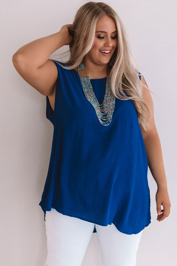 Time For A Getaway Shift Tunic In Royal Blue  Curves Image - 2