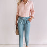 Chic Vibes Button Up Top In Peach Image - 1