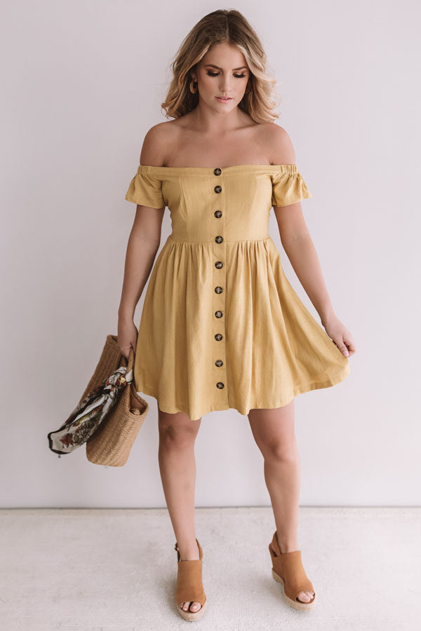 Desert Dreams Button Down Dress In Primrose Yellow Image - 2