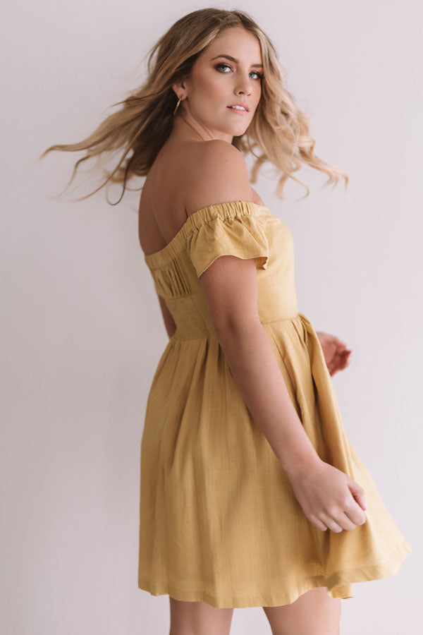 Desert Dreams Button Down Dress In Primrose Yellow Image - 4