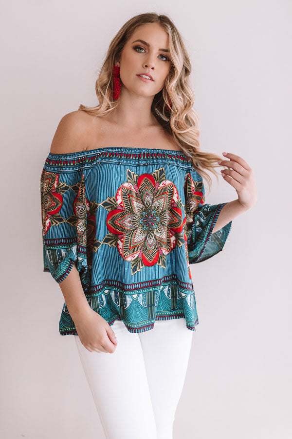 Trip To The Tropics Off Shoulder Top Image - 5
