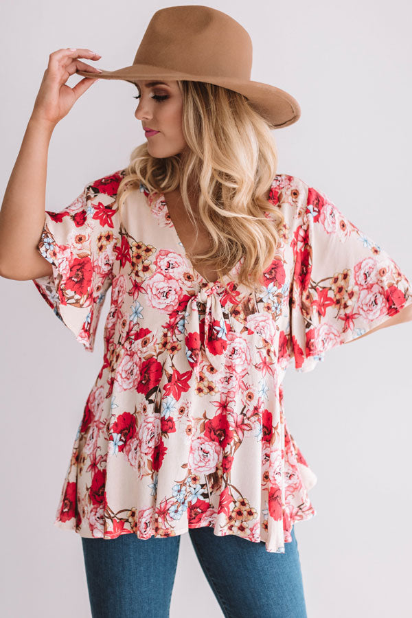 Floral Fixation Babydoll Top Image - 3