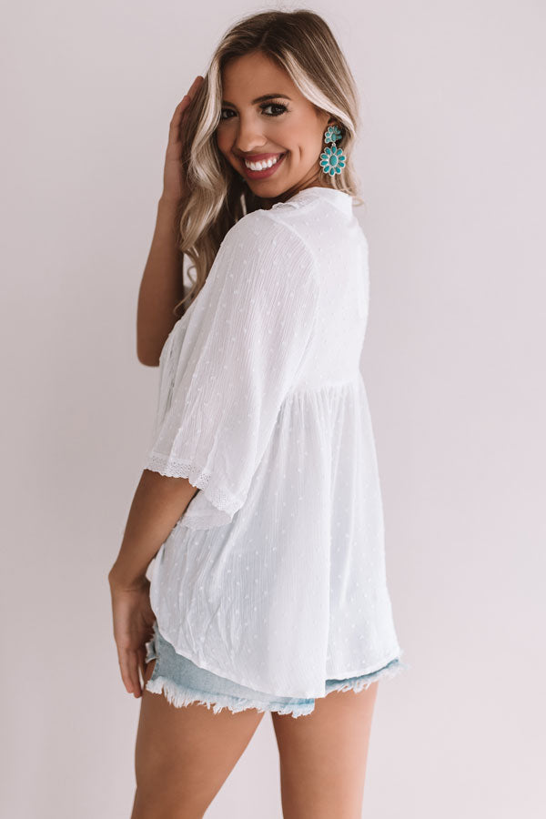 Sunshine In Santorini Babydoll Top • Impressions Online Boutique