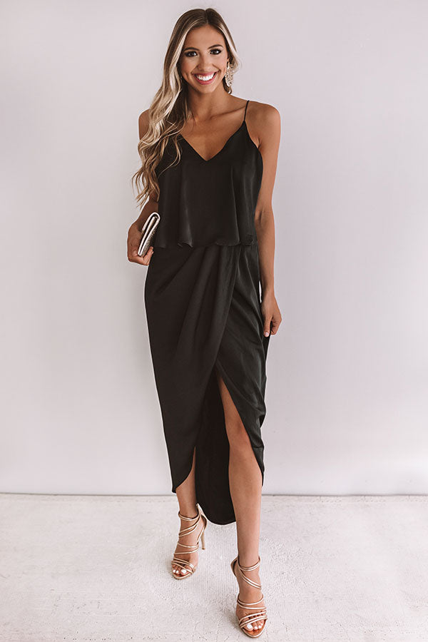Living In Luxury Midi In Black Image - 1