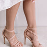 The Mary Kate Faux Suede Heel in Light Blush Image - 1