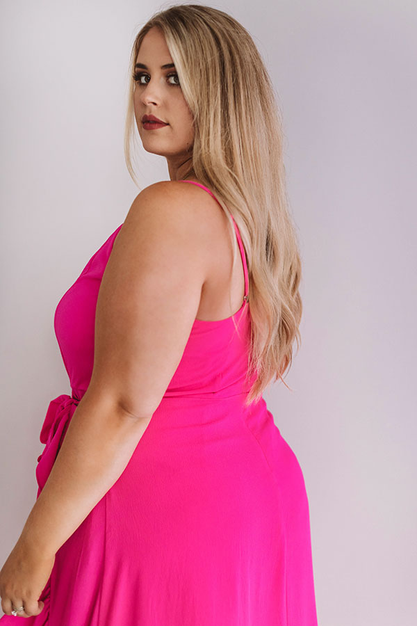 Tahiti And Twirls Ruffle Dress In Hot Pink Curves Image - 5