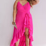 Tahiti And Twirls Ruffle Dress In Hot Pink Curves Image - 1