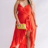 Tahiti And Twirls Ruffle Dress In Tangerine Curves Image - 1