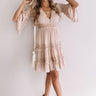 Vacay In Venice Babydoll Dress In Iced Mocha Image - 1