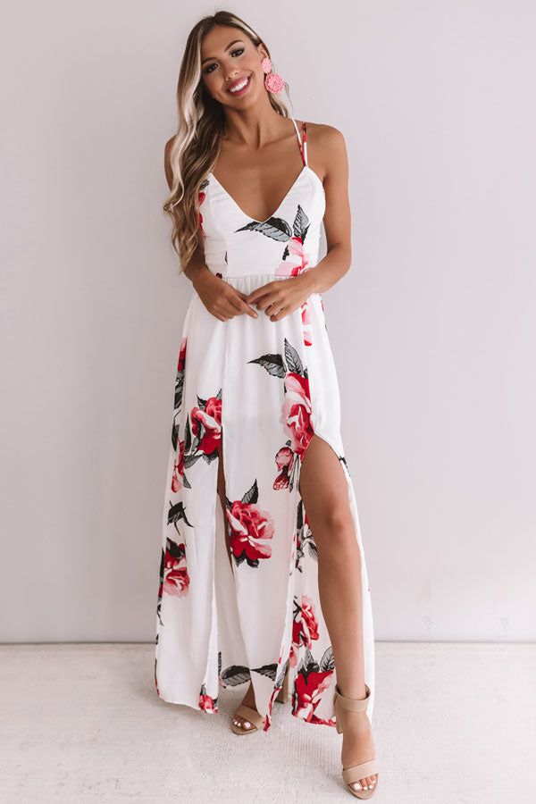 Floral Wonderland Maxi In White Image - 1