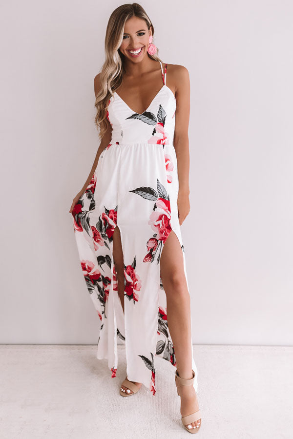 Floral Wonderland Maxi In White Image - 3
