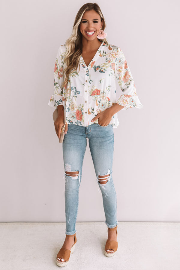 Flowers And Flirting Top Image - 1