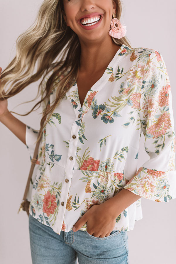 Flowers And Flirting Top Image - 3