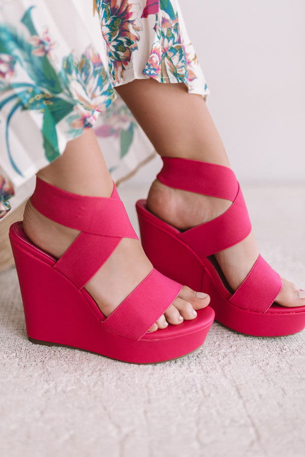 The Jenson Wedge in Hot Pink Image - 3