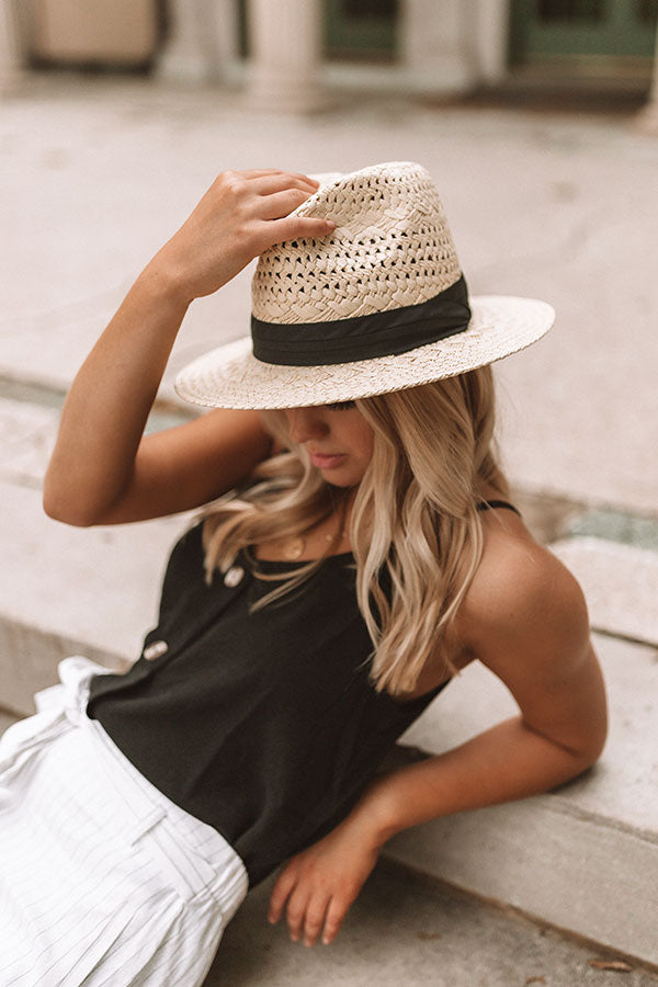 Palms And Prosecco Hat In Ivory Image - 1