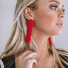 Feeling Coastal Tassel Earrings In Red Image - 1