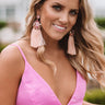 Calls For Celebration Tassel Earrings in Peach Image - 1