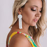 Feeling Coastal Tassel Earrings In White Image - 1