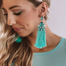Calls For Celebration Tassel Earrings in Turquoise Image - 1