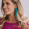 Feeling Coastal Tassel Earrings In Turquoise Image - 1