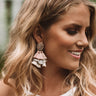 Seeing Sparkles Tassel Earrings In Blush Image - 1
