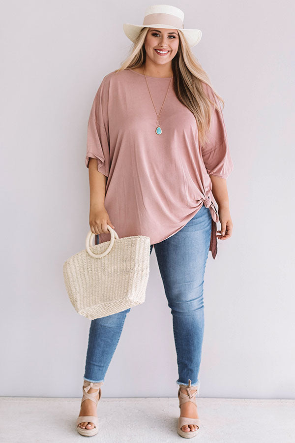 Never Say Never Shift Top in Blush Curves Image - 1
