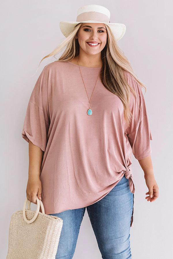 Never Say Never Shift Top in Blush Curves Image - 2