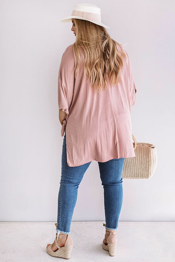 Never Say Never Shift Top in Blush Curves Image - 4