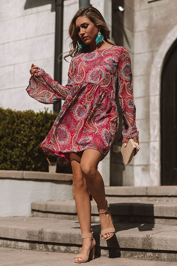 Sunrise Views Paisley Shift Dress Image - 1