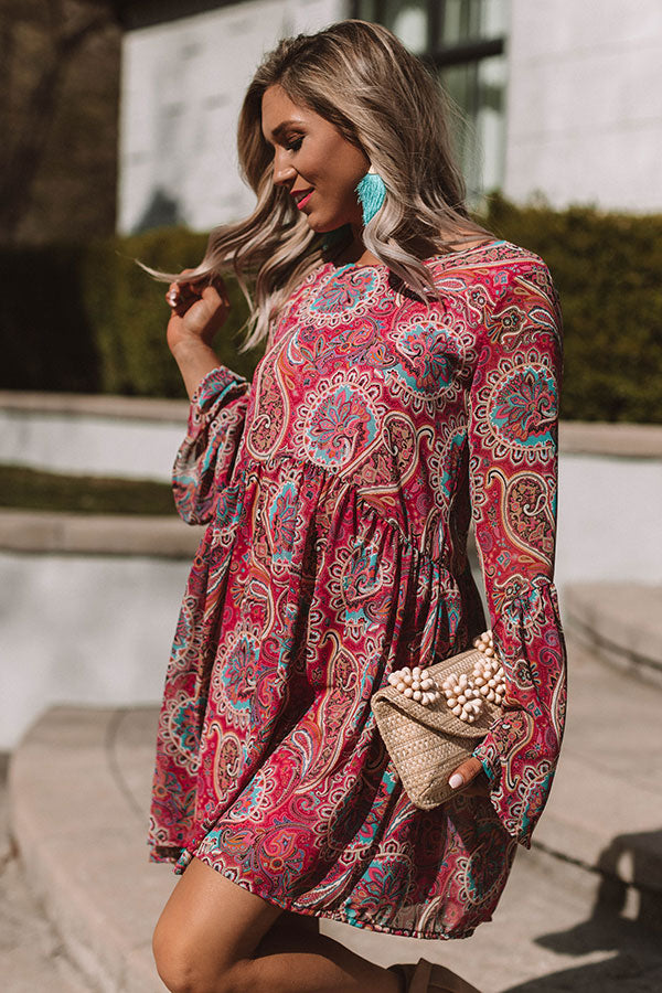 Sunrise Views Paisley Shift Dress Image - 3