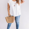 Haute Off The Press Shift Top In White  Curves Image - 1