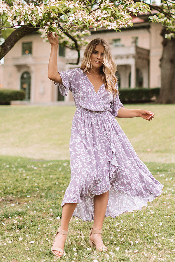 Fields In Florence Floral Midi in Lavender Image - 2