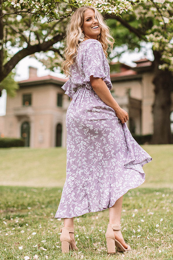 Fields In Florence Floral Midi in Lavender Image - 5