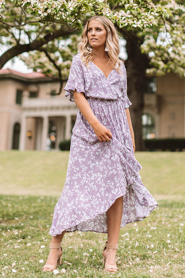 Fields In Florence Floral Midi in Lavender Image - 1