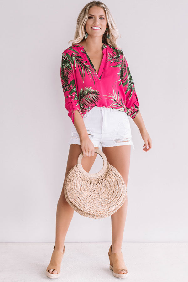 Hampton's Chic Shift Top in Hot Pink Image - 1