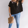 Bubbly Brunch Embroidered Top In Black Curves Image - 1
