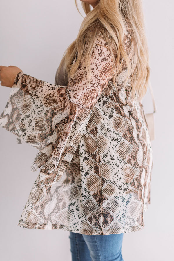 Festival Vibes Overlay in Snake Print Curves Image - 3