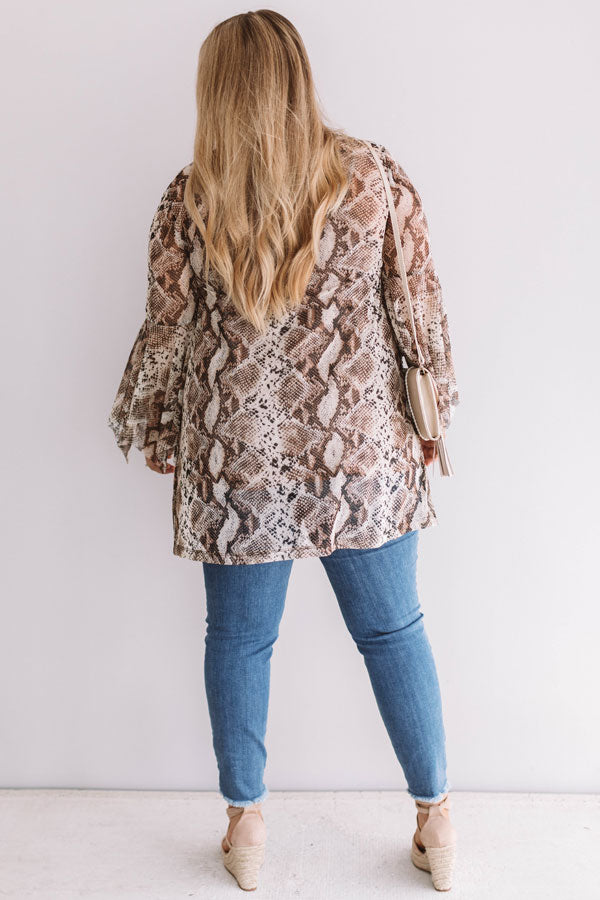 Festival Vibes Overlay in Snake Print Curves Image - 5